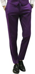 Mens Slim Fit Front Flat Casual Pants for Men - Wrinkle Free Style