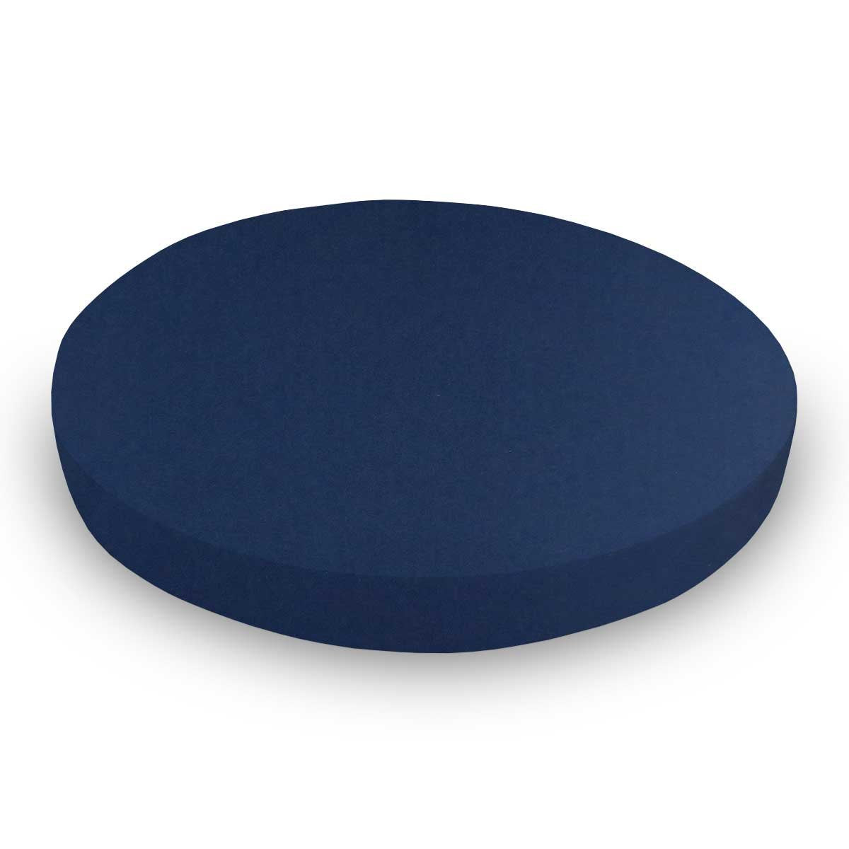 SheetWorld Baby Fitted Round Crib Sheet in Solid Navy Color