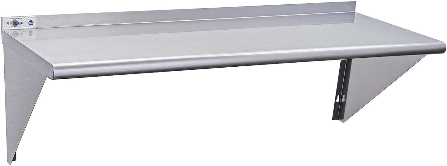 Profeeshaw NSF Stainless Steel Wall Mounted Shelf 14x36 for Kitchen