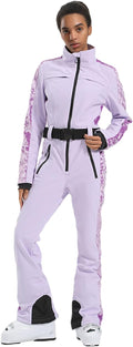 GSOU SNOW Ski Suit Women One Piece Jumpsuit - Warm Waterproof Ski Suit