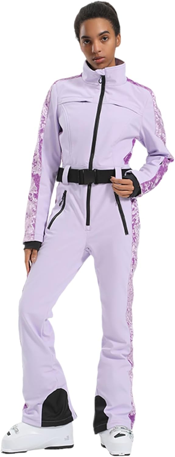 GSOU SNOW Women's One-Piece Ski Jumpsuit | Warm & Waterproof