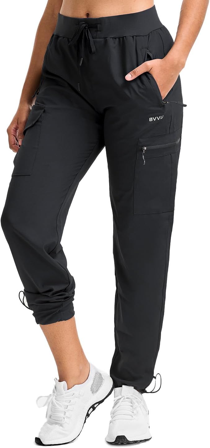 BVVU Women's Hiking Pants Lightweight Quick Dry Outdoor Joggers