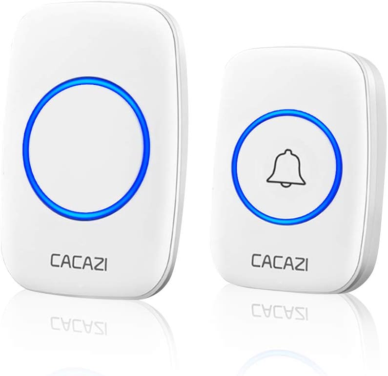 CHAOXINGLI Wireless Doorbell Kit - 1000ft Range, 5 Levels, 60 Chimes