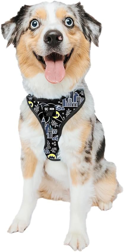 Dog Adjustable Harness - Batman Design for Medium Dogs