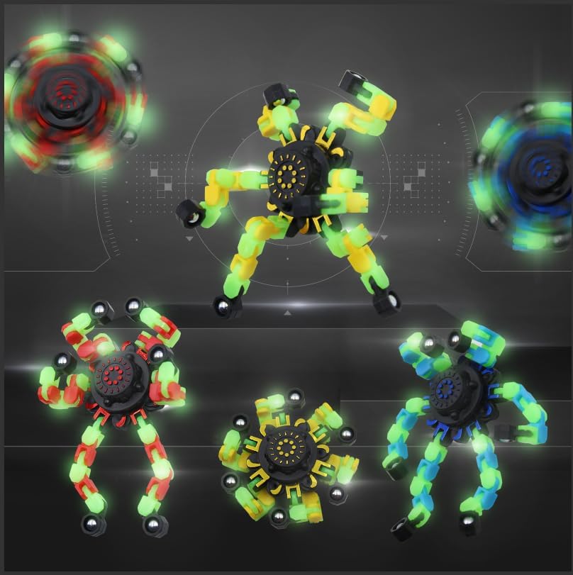 Glow-in-the-Dark Fidget Spinners: Deformable Robot Fun!