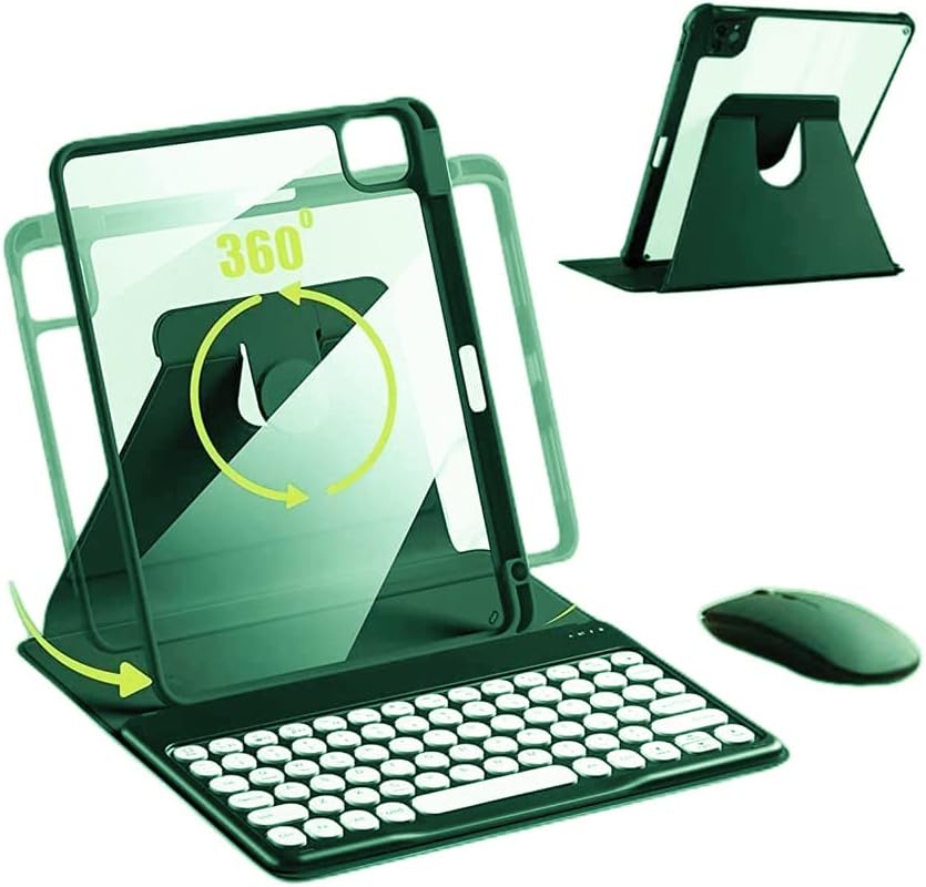 Rotating Keyboard Case for iPad 9th/8th/7th Gen 10.2 Inch