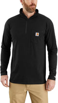 Men's Force Relaxed Fit Midweight Quarter-Zip Mock-Neck - Cool Comfort