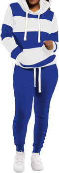 TOPONSKY Womens 2 Piece Tracksuit Long Sleeve Patchwork Pants Set Etc