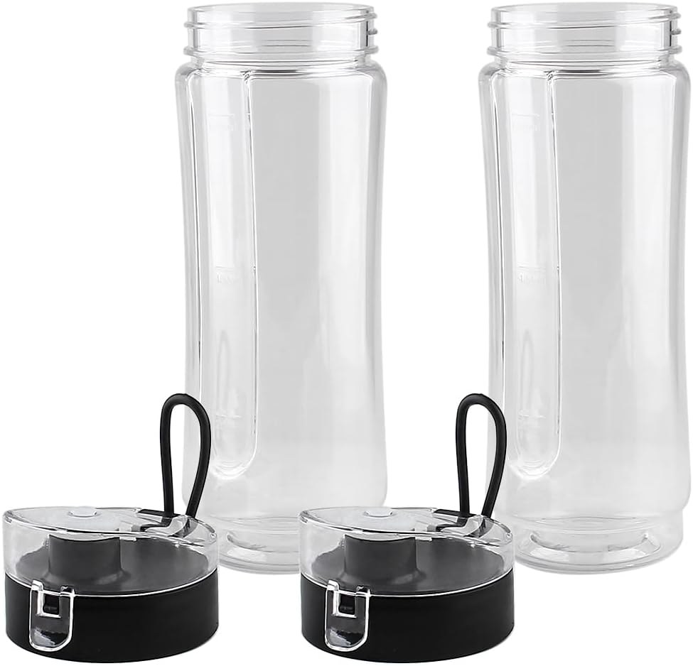 Spill-Proof Sports Bottle 2-Pack for Oster Blender by Veterger