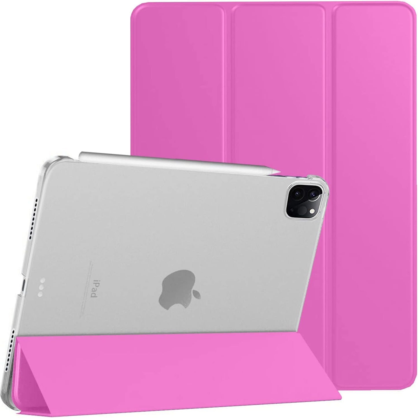 DuraSafe iPad PRO 12.9 Case - Slim Transparent Pink Cover