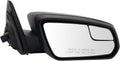 TRQ Passenger Side Power Mirror with Spotter Glass - Textured Black