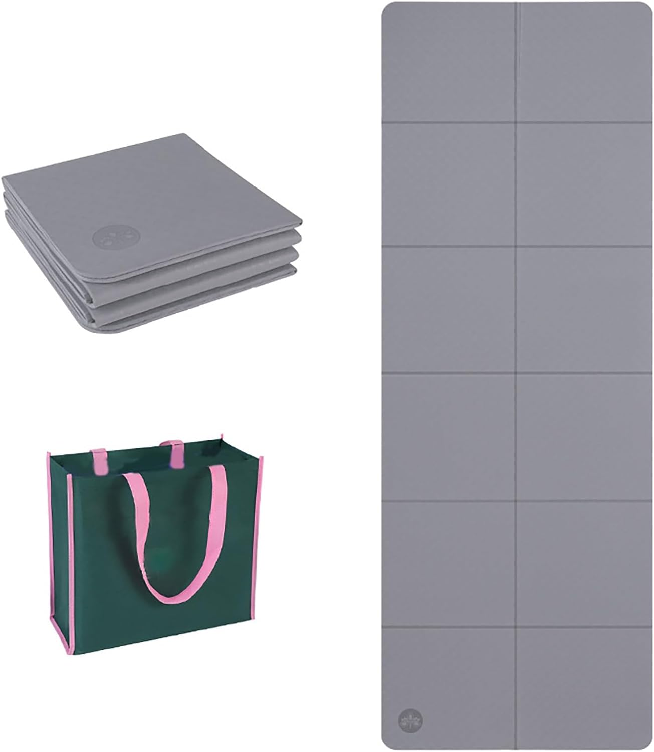 61cm Foldable Yoga Mat - Odorless TPE, Anti-Slip Texture