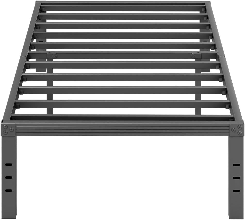 ZIYOO Twin Bed Frame with Heavy Duty Steel Slat Design