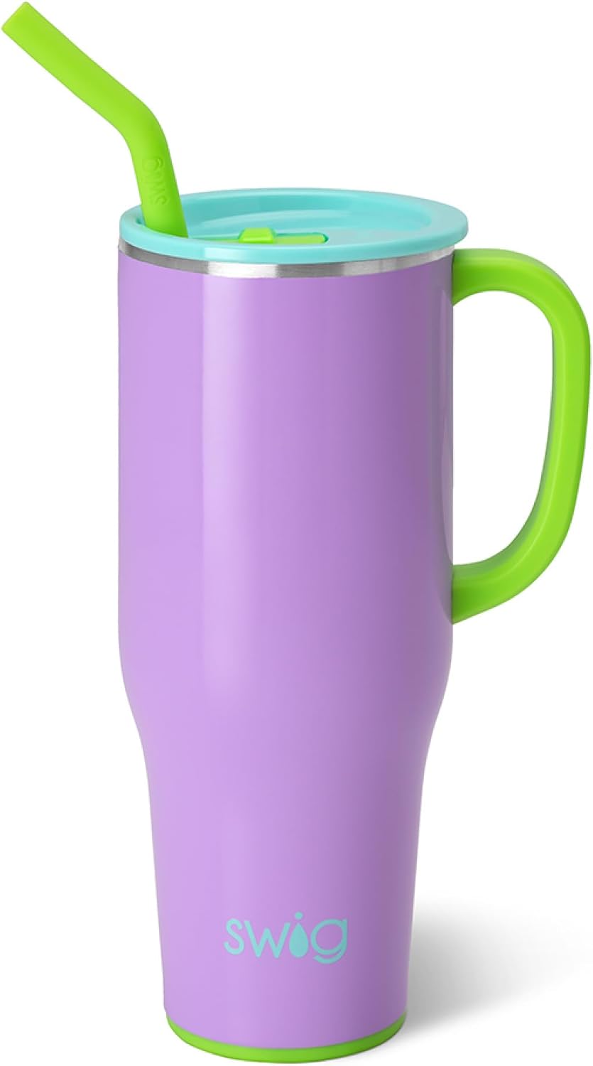 Swig Life 40oz Mega Mug: Insulated Tumbler with Handle & Straw