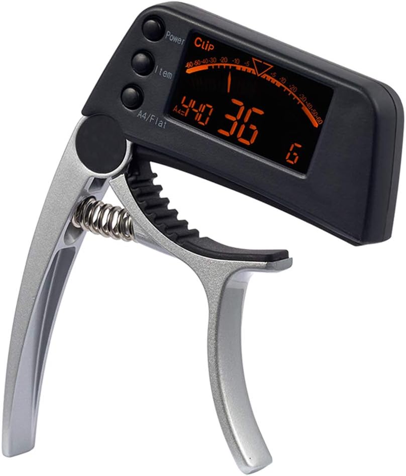 Arinda 2-in-1 Guitar Capo Tuner - Tune & Clamp Easily