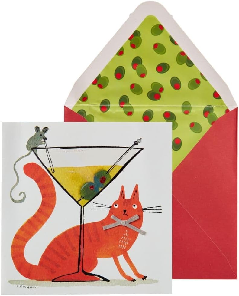 Playful Cat & Mouse Birthday Card