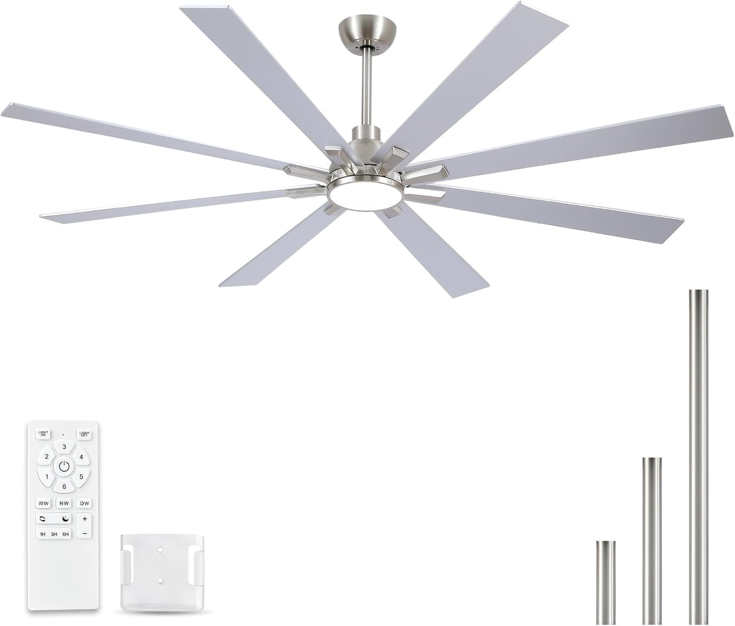 72 Inch Ceiling Fan with Lights and Remote for All Spaces