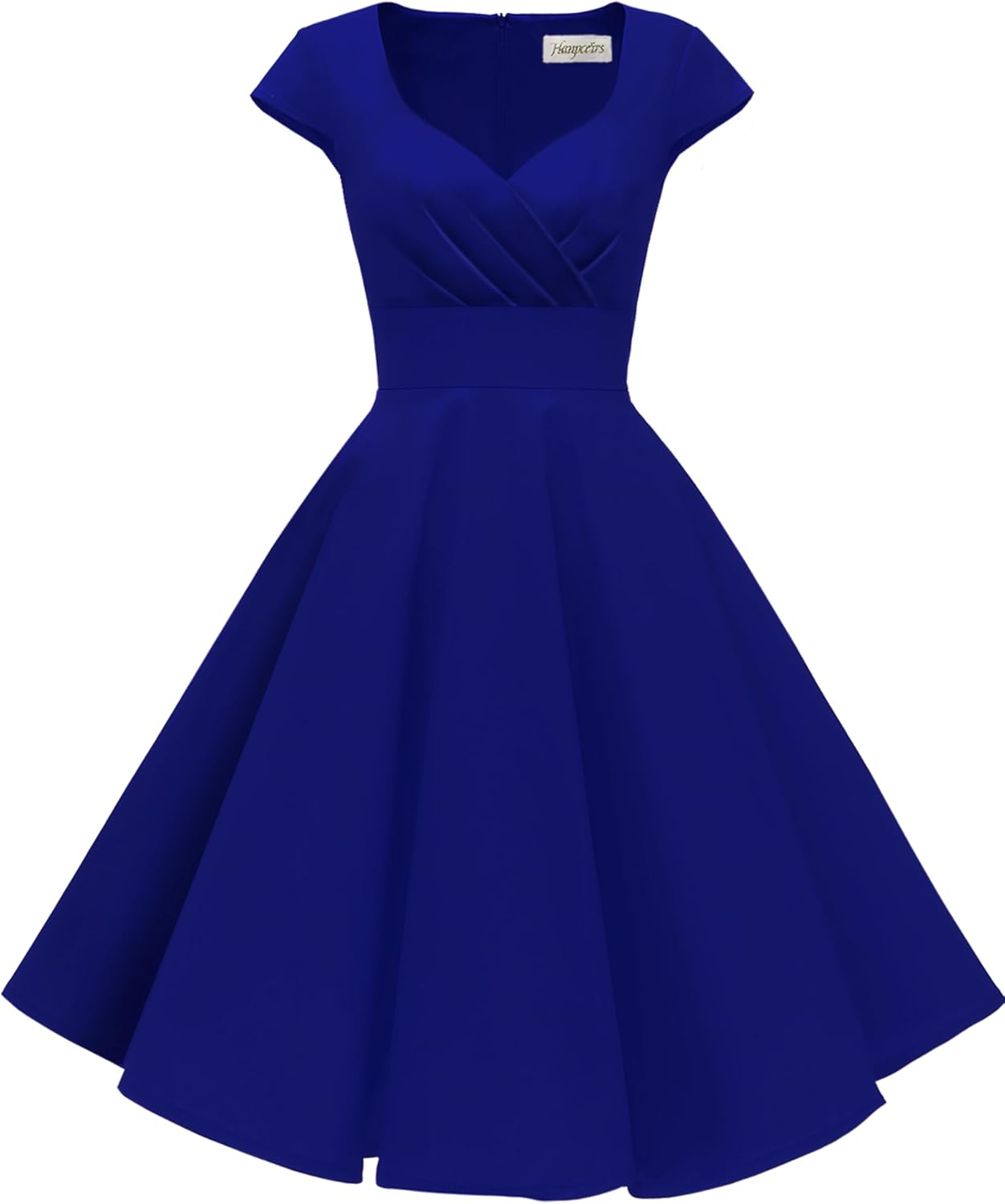 Vintage 1950s Retro Cocktail Swing Dress with Pockets for Women