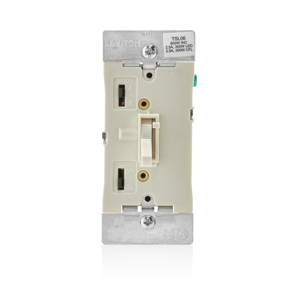 Leviton Toggle Slide Dimmer Switch for LED and Halogen Bulbs