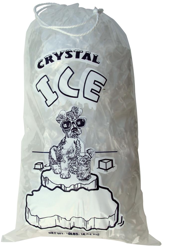 Heavy Duty Commercial Grade Ice Bags with Drawstring for Storage