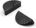 10 Pack Black Cabinet Pulls 3 in Hole Center Matte Black - Solid Zinc