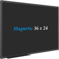 Magnetic Chalkboard 36 x 24 in - Durable Black Board for Office & Home