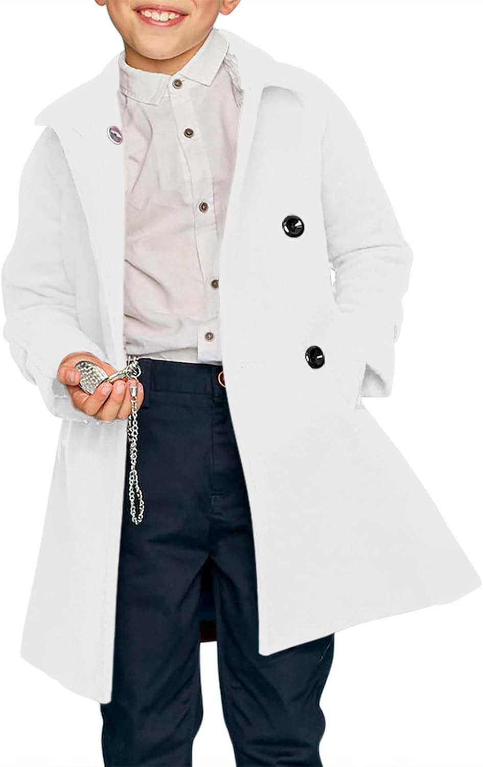 Meikulo Boys Double Breasted Pea Coat for Stylish Winter Wear