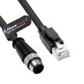 M12 D-Code 4 Pin Male to RJ45 Ethernet Cable 8m - Industrial High-Flex