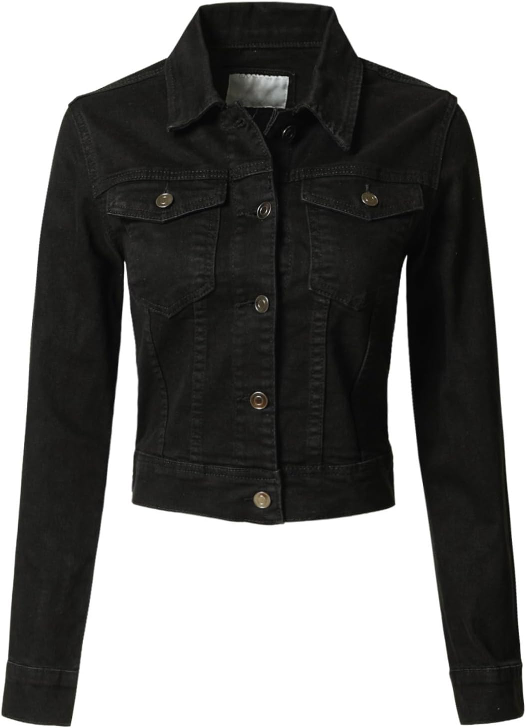 Classic Vintage Washed Long Sleeve Denim Jean Jacket for Women