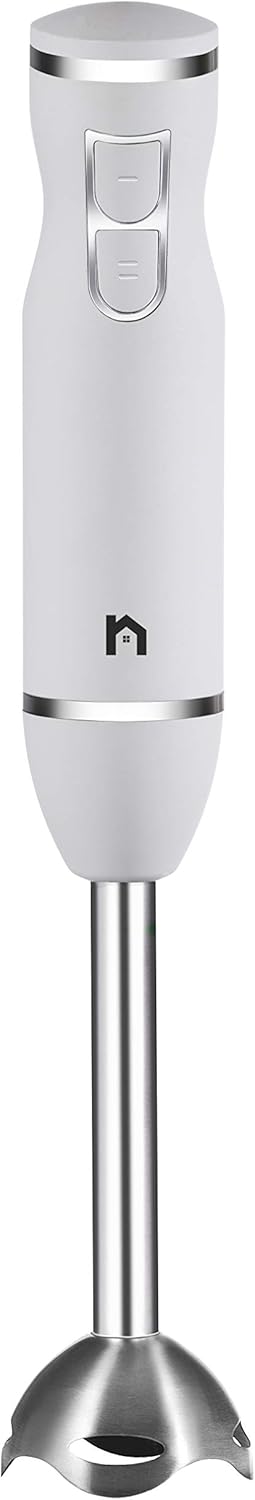 New House Kitchen 2 Speed Hand Blender - 300W, Stainless Steel Blade, Mixes Food Effortlessly