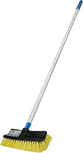 Bi-Level Scrub Brush with 60in Aluminum Pole - Heavy Duty Outdoor