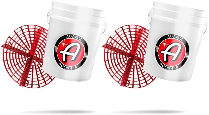 Adam's Polishes 5 Gallon Car Wash Bucket with Grit Guard Set