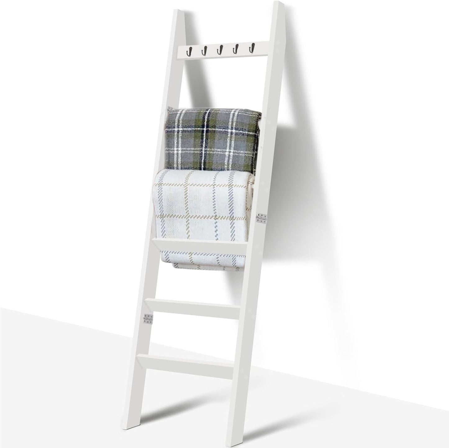 Stylish 6-Tier Blanket Ladder for Cozy Living Room Decor