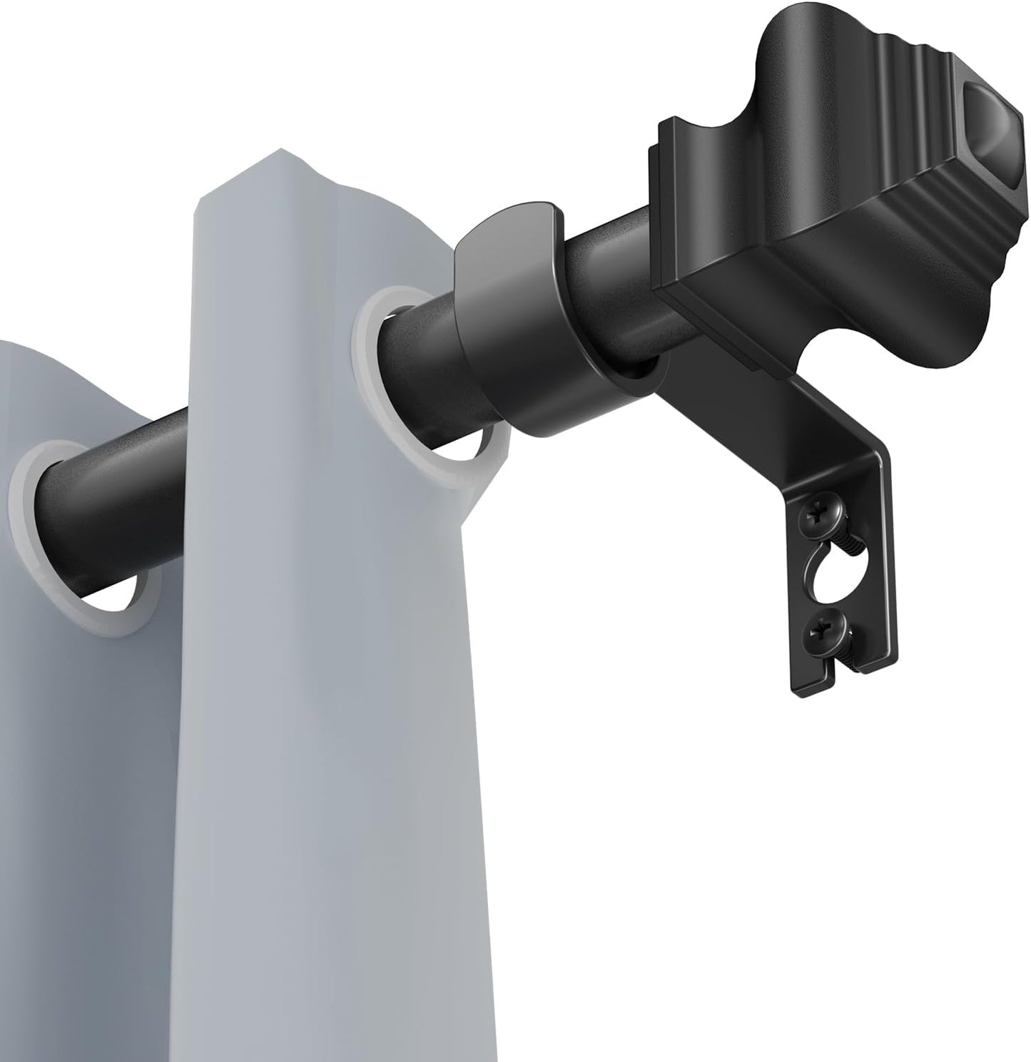Adjustable Matte Black Curtain Rod: Splice for Perfect Fit