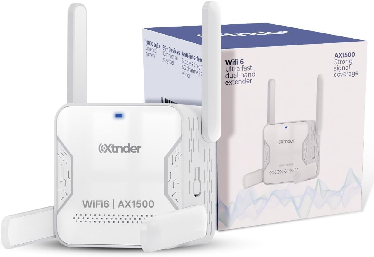 2025 AX1500 WiFi Extender Signal Booster for Long Range Coverage