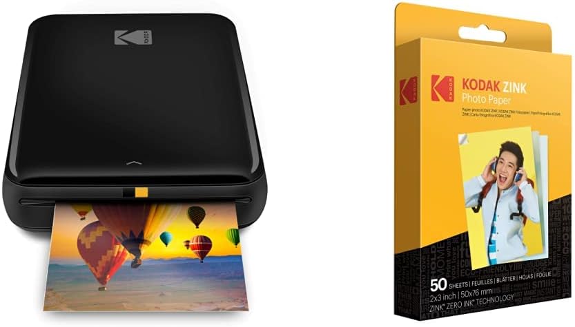 Kodak Step Wireless Color Photo Printer Bundle with Sticky Paper
