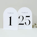 White Arch Table Numbers 5x7 Pack 25 - Minimal Wedding Centerpieces