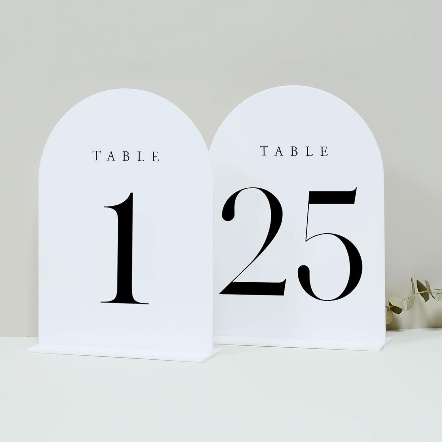 JINMURY White Arch Table Numbers for Wedding Events, 25 Pack