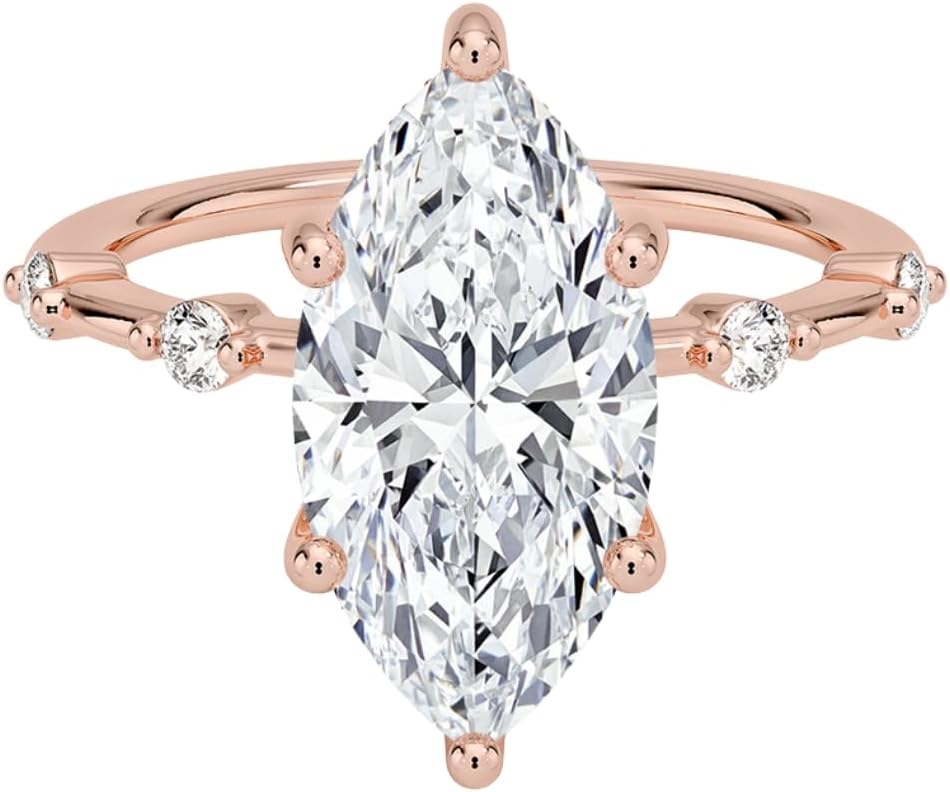 Stunning Moissanite Ring 3 Ct in 10k 14k 18k Gold & Silver
