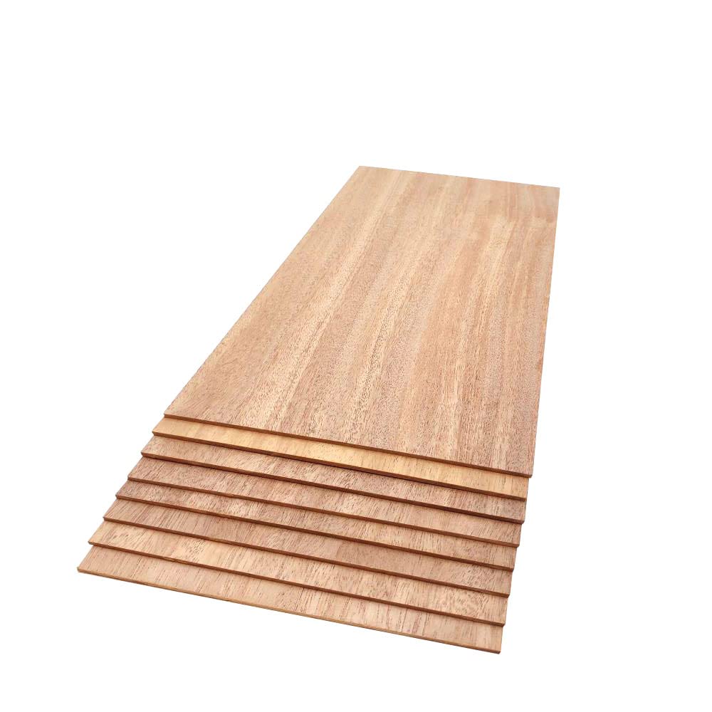 Mahogany Hardwood Planks for Crafts - 8-Pack Unfinished Wood