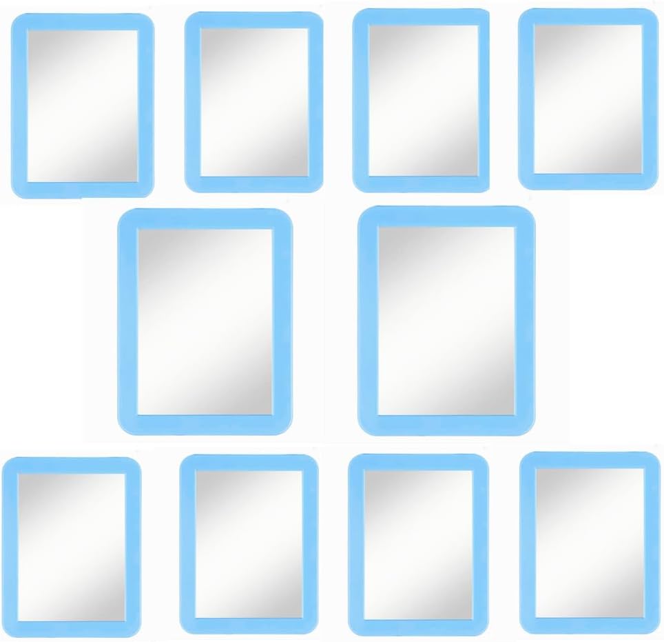 Magnetic Locker Mirror 10 Pack - Real Glass Small Mirrors