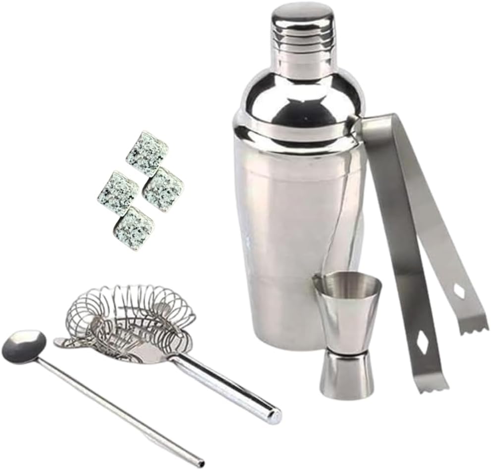 Casafoyer 6PC Cocktail Set | Professional Bartender Tools | Shake, Mix & Pour