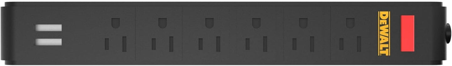 DEWALT Magnetic Power Strip: 6 Outlets, Workshop Storage Compatible