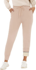 Fleece Lined Sweatpants Women - Winter Sherpa Joggers with Pockets