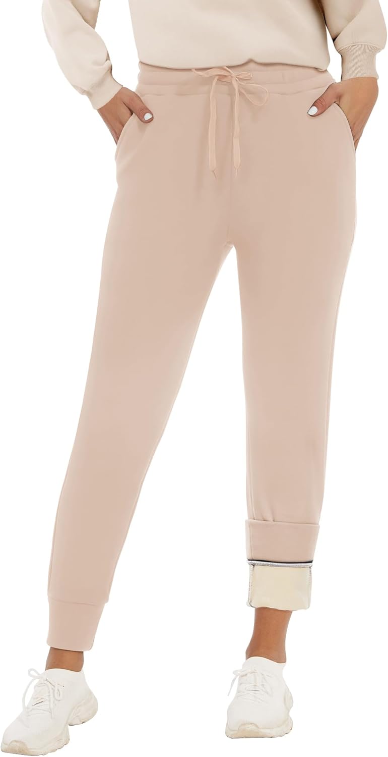 Fleece Lined Sweatpants for Women - Winter Warm Joggers