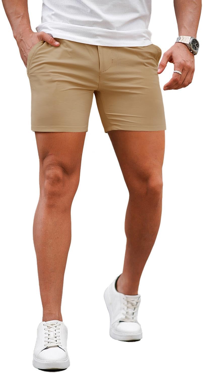 GINGTTO Mens Slim Fit Shorts for Stylish Summer Comfort