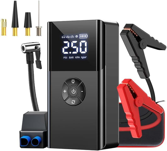 Powerful 4000A Jump Starter & Air Compressor Combo