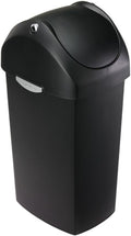 simplehuman 60 Liter Swing Lid Trash Can for Easy Use