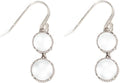 Double Take Clear Recycled Glass Drop Earrings for Women - Sterling