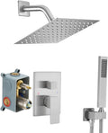 Shower System Brushed Nickel Rainfall Shower Faucet Set - Durable